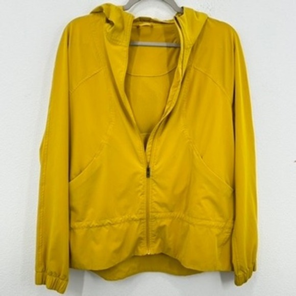 Lululemon Pack It Up Jacket Womens Full Zip Yellow Gold Athletic Lightweight - Picture 1 of 9